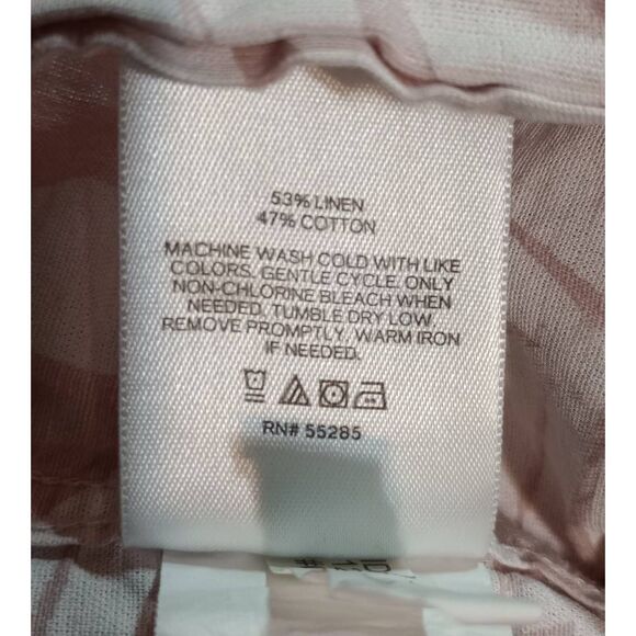 Express‎ Shirt Men's Large Blush Pink White Button Front - Picture 5 of 6